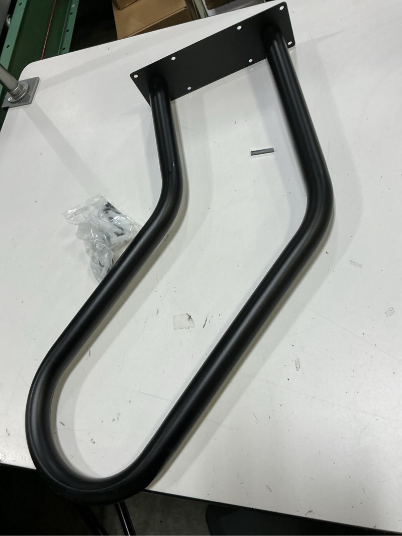 Condition photo showing As Is for Hand Rails for Outdoor Steps 1-3 Steps Handrails for Outdoor Steps Stair Railing Indoor 22.8' Porch Railing U-Shaped Stair Handrail for Kids, Elderly, Pregnant Women, Disabled (Black) Matte Black-1P-22.8'