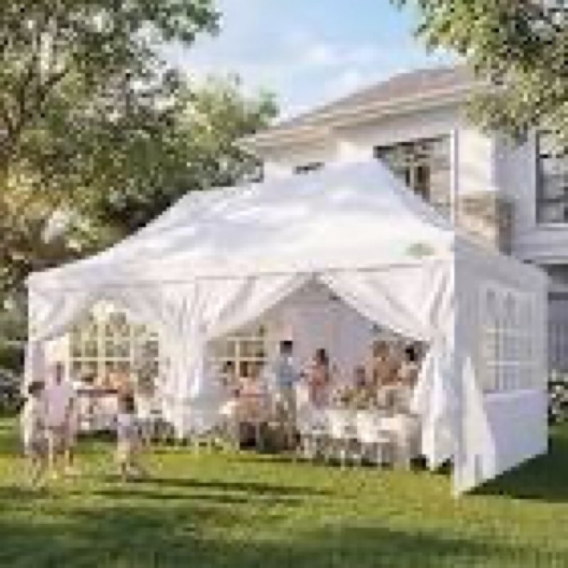 cobizi 10x20 ft pop up canopy tent with sidewalls, party tents for parties, carpas para fiestas, eas