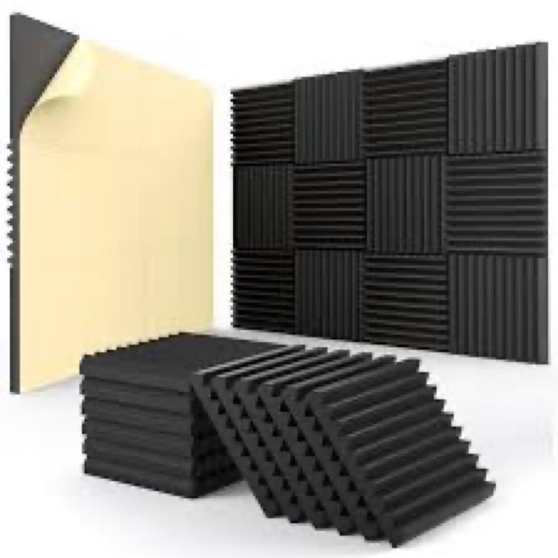 Acoustic Foam Panels, Sound Proof Foam Panels for Walls, Soundproofing Absorbing Panels Studio Noise