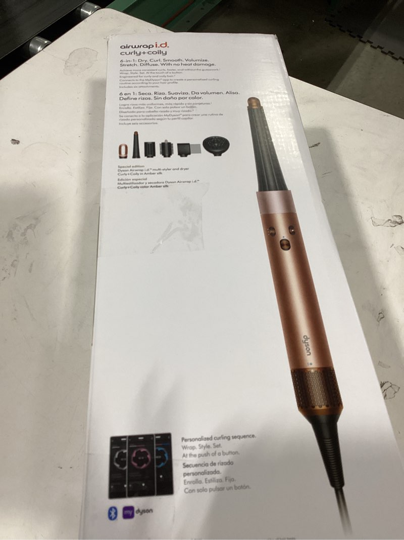 Condition photo showing Good Condition for Dyson Airwrap i.d.™ Multi-Styler, Allure Winner, Bluetooth Connected, No Heat Damage, 6-in-1 Versatility, Intelligent Hair Styler Complete Diffuse for Curly to Coily Hair - Amber Silk