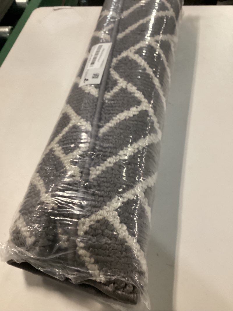 Condition photo showing Good Condition for OLANLY Runner Indoor Door Mat, 59x23 Inch, Dirt Resistant and Absorbent, Non-Slip Rubber Backing Floor Mats, Easy Clean Low-Profile Doormat for Entryway, Front Door, and Inside Entrance, Grey 59" x 23" Grey