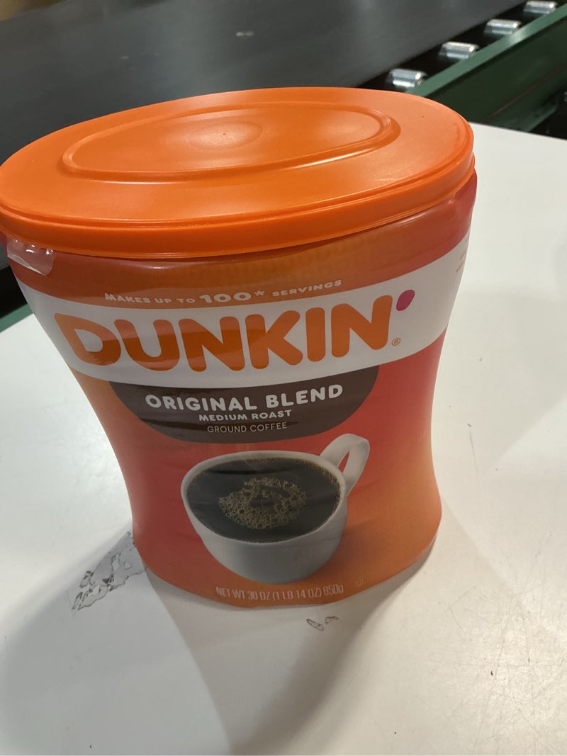 Condition photo showing Good Condition for (best by april 01/2027) dunkin' original blend medium roast ground coffee, 30 ounce original blend 30 ounce (pack of 1)