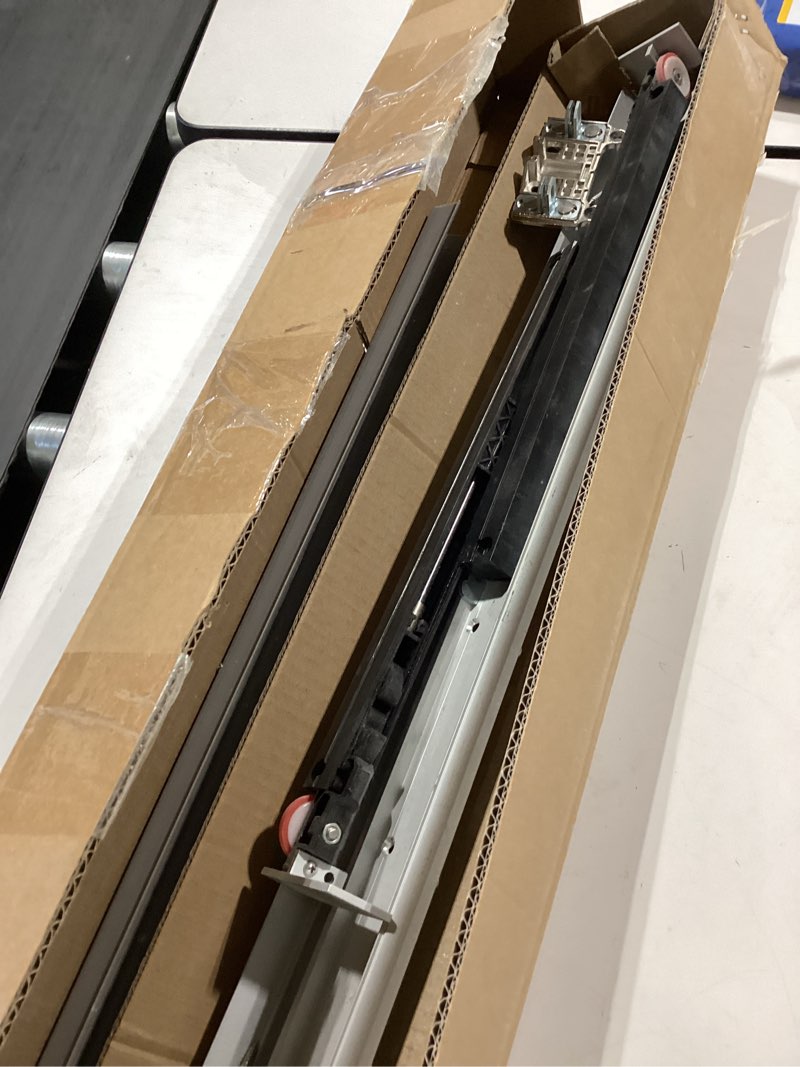 Condition photo showing Good Condition for 40" concealed sliding barn door hardware kit with soft close mechanism for 32in passage opening, hidden aluminum track system, wall mount for interior wooden door (no door) 40'' hardware kit