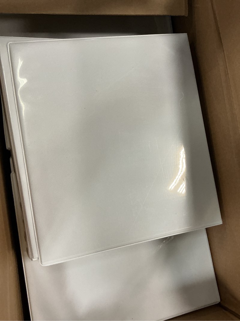 Condition photo showing Good Condition for sunee 3 ring binders 1.5 inch7 pack, clear view binders three ring pvc-free (fit 8.5x11 inches) for school or office supplies, white 1.5 inch 7 pack white