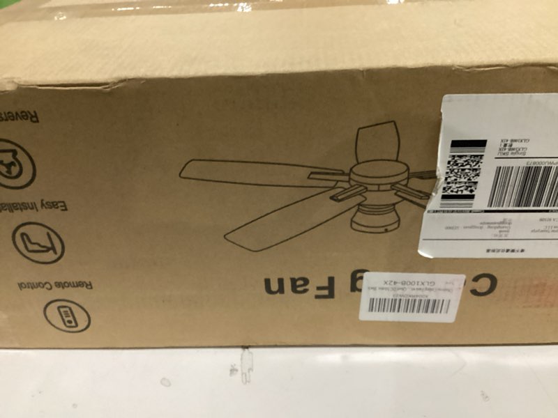 Ohniyou Ceiling Fans with Lights, 42'' Low Profile Ceiling Fan with Light and Remote/APP Control, Mo