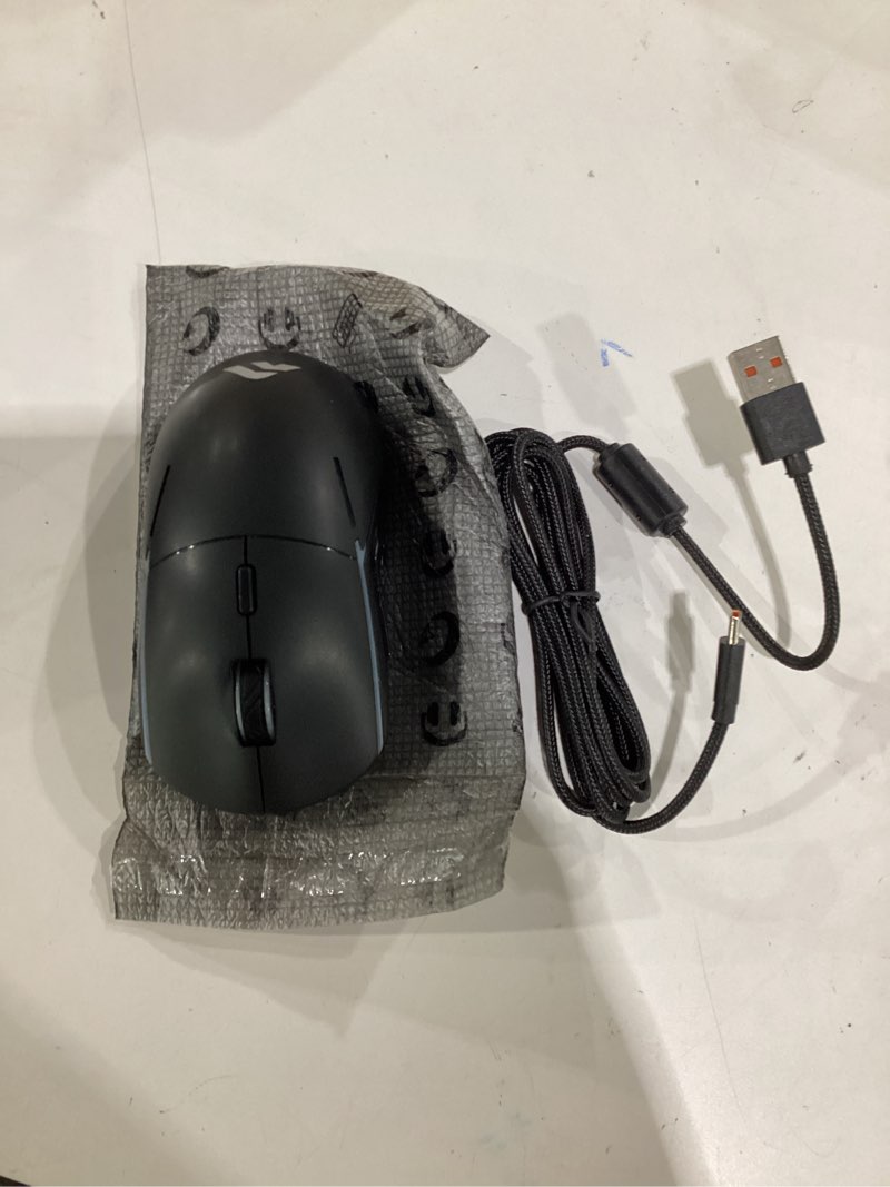 Condition photo showing Good Condition for not tested**** ffj wireless gaming mouse, 24000 dpi, tri-mode 2.4g/usb-c/bluetooth 5.3 gaming mouse wireless, rgb programmable mouse gamer, 75hrs battery life, rechargeable gaming mice for pc, mac, black