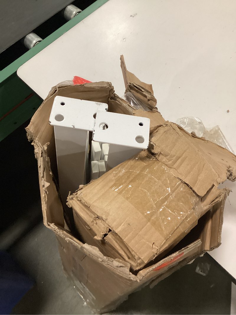 Condition photo showing As Is for White King Size Bed Frame 10 Inch, Low Profile King Bed Frame No Box Spring Needed, Mattress Stoppers, DIY Headboard, Heavy Duty Beds Support 3000 LBS, Rounded Legs, Easy Assembly, Noiseless King 10 Inch