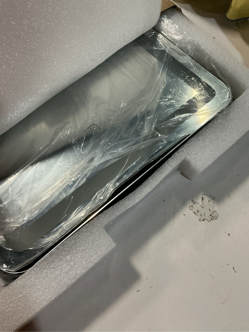 Condition photo showing Good Condition for PRIMETEK Vanity Mirror with Lights, 16"x14" Large LED Lighted Makeup Mirror, Hollywood Makeup Mirror, Touch Screen, 3-Color Lighting, 5X Magnification, for Vanity Desk Tabletop, Bedroom, Black Black(led) 16"L x 14"W