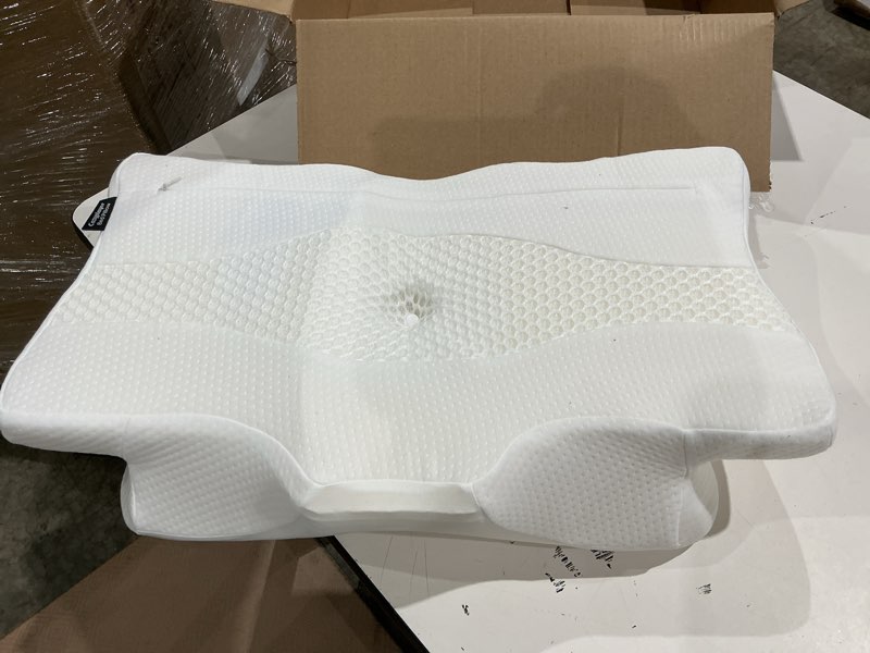 Condition photo showing Good Condition for cozyplayer true cooling cervical neck pillow for pain relief, ergonomic side sleeper pillow for neck support, odorless orthopedic contour memory foam pillows, bed pillow for back stomach sleeper