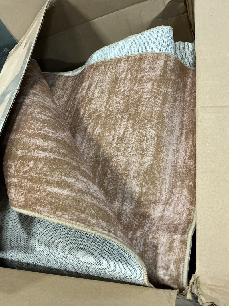 Condition photo showing Good Condition for Assile Large Solid Machine Washable Area Rug Non-Slip Low-Pile Modern Area Rug Contemporary Indoor Area Rug 9' x 12' Area Rug for Living Room, Taupe