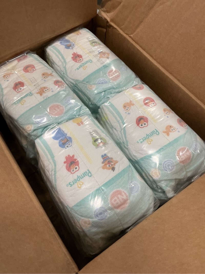 Condition photo showing Good Condition for Pampers Diapers - Baby Dry - Size 0, 104 Count, Absorbent Disposable Newbort Diaper (Packaging May Vary) Newborn 104