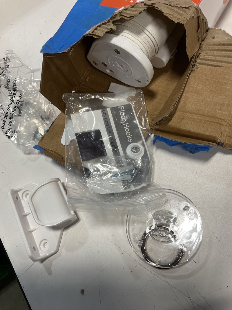 Condition photo showing Good Condition for Reinforced 60" Wide Retractable Baby Gate with Reinforced Rods, 5 ft Retractable Dog Gate Indoor/Outdoor Baby Gate Retractable Gate - Bottom Anti-Escape, White White (33" Tall x 60" Wide)