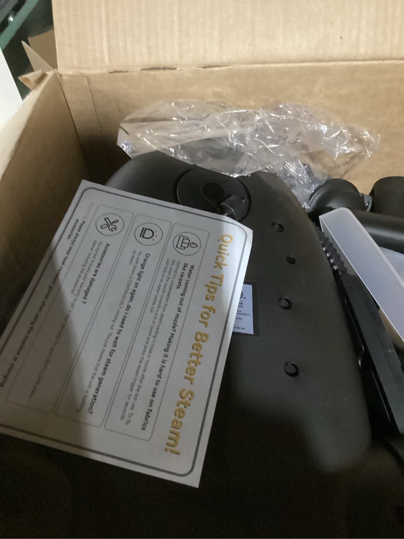 Condition photo showing Good Condition for Heavy-Duty Steam Cleaner - 1500W Multipurpose Handheld Floor Steamer with 22 Accessories 16ft Cord for Home, Car Detailing, Tile, Grout, Carpet, Wallpaper, Upholstery, Window, Deep Cleaning