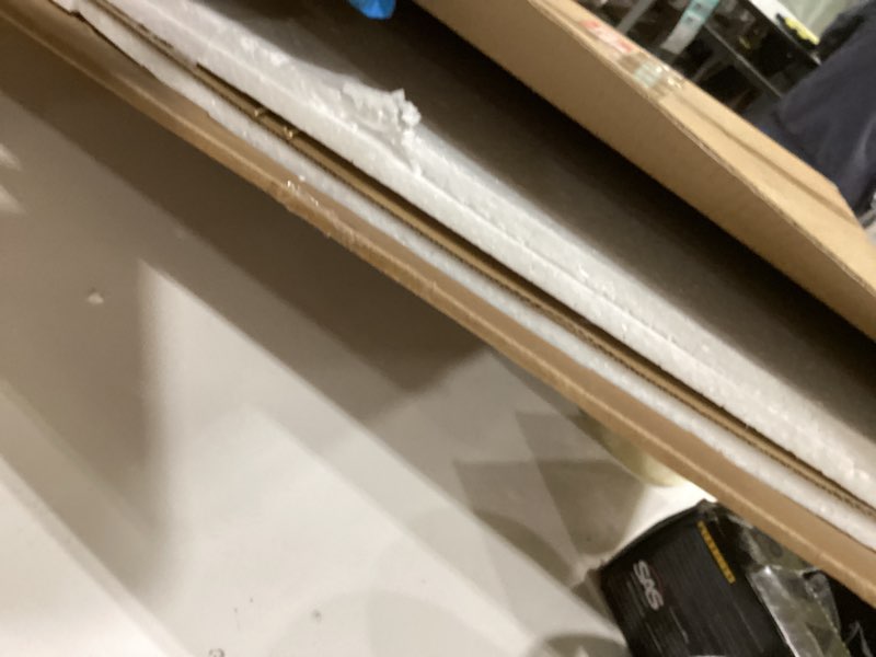 Condition photo showing As Is for Cityelf 24'' Large Gold Sunburst Wall Mirror Boho Home Decor Round Wall Art Mirror for Living Room/Bedroom/Bathroom/Entryway