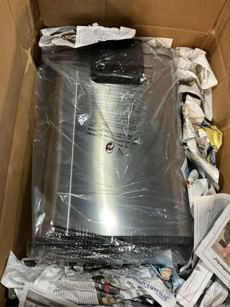 Condition photo showing New/Like New for eko madison brushed stainless 50 liter/13.2 gallon step trash can with inner liner - fingerprint resistant finish 50l brushed stainless