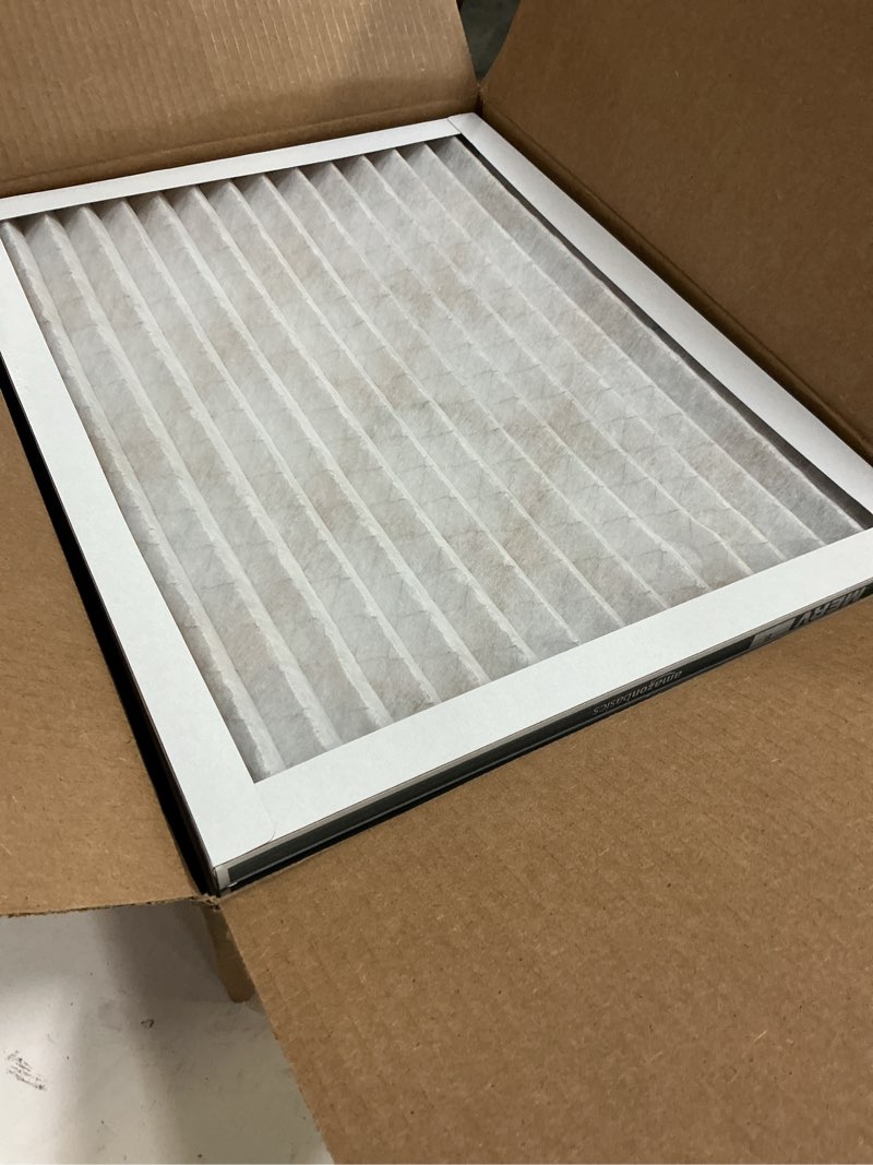 Condition photo showing Good Condition for amazon basics 16x20x1 air filter 6-pack, merv 8 ac furnace filters, allergy control, removes dust, lint and pollen, electrostatic (actual size: 15.75" x 19.75" x 0.75")