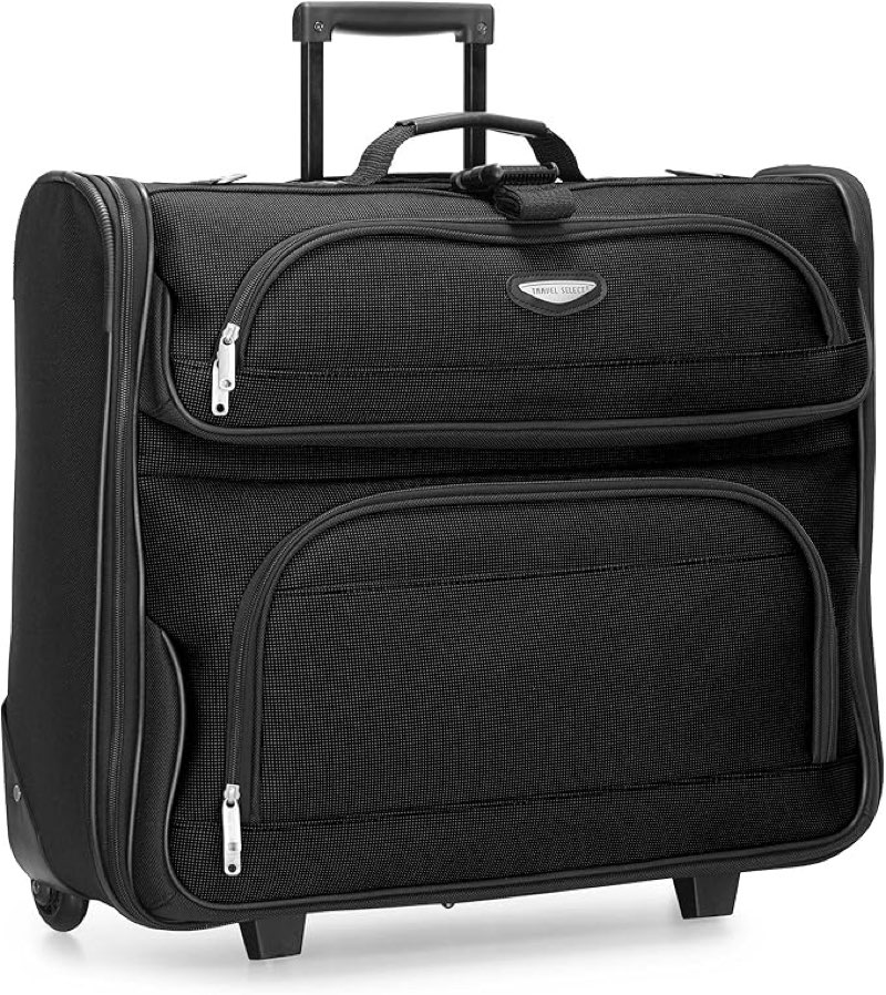 Travel Select Amsterdam Rolling Garment Bag for Business, Black