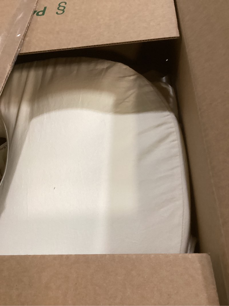 Condition photo showing As Is for My Brest Friend Deluxe Organic Nursing Pillow 100% Organic Cotton Slipcover Ergonomic Breastfeeding Pillows Supports Both Mom and Baby Breastfeeding Essentials Handy Side Pocket Cream Organic Cream