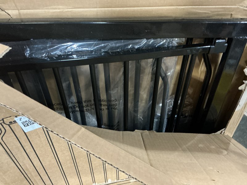 Condition photo showing Good Condition for Fairy Baby Extra Wide Baby Gate Black 67-71.5 Inch Wide, Walk Through Pressure Mounted No Drill for Doorways, Long and Large Tension Gate for Pet and Kids Gate: 67-71.5 Inch