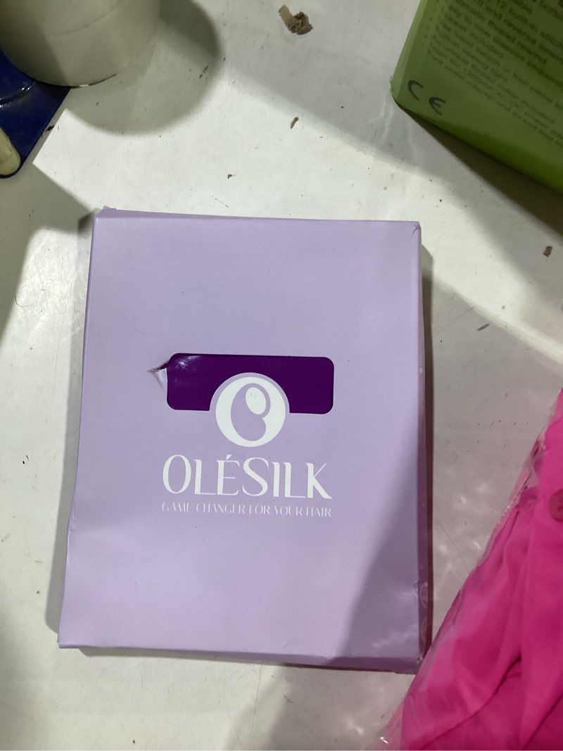 Condition photo showing As Is for olesilk 100% mulberry silk toddler pillowcase for hair and skin, both sides 19 momme pure natural silk travel pillow cases with hidden zipper, 13"x 18", violet violet 1pc toddler - 13'' x 18''
