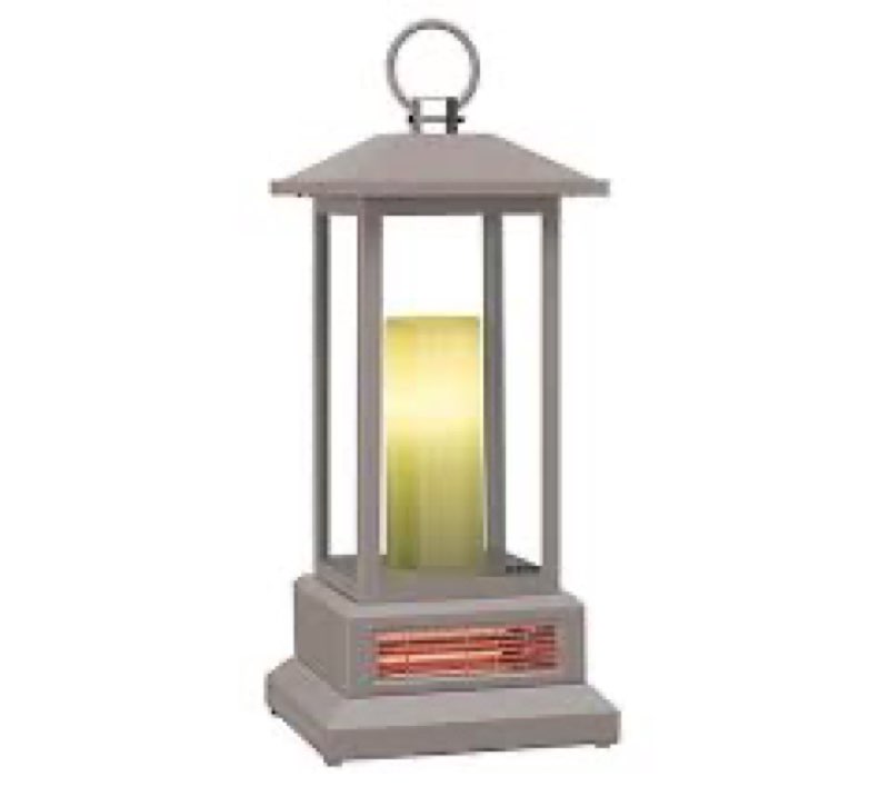 duraflame lantern with infrared quartz heater cream finish