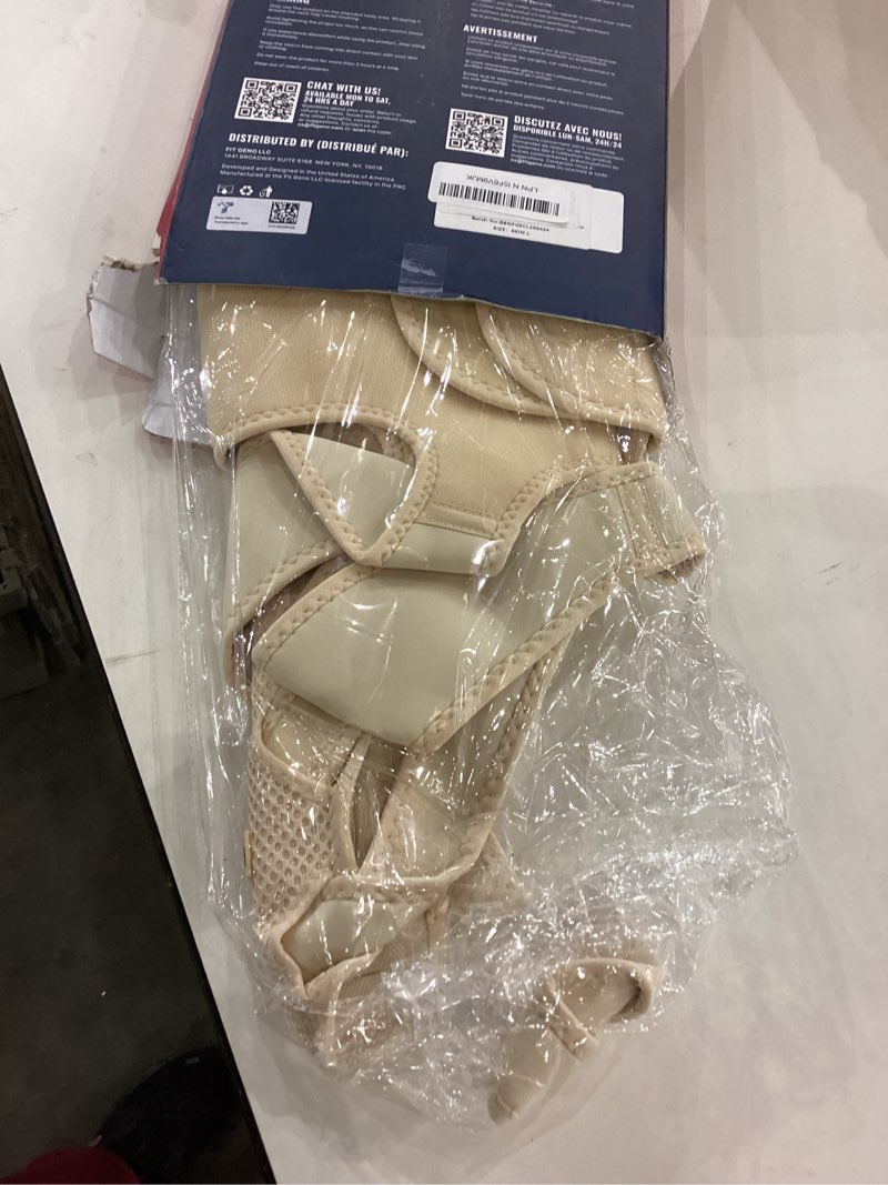 Condition photo showing As Is for Fit Geno Back Brace Posture Corrector for Men & Women: Shoulder Straightener Adjustable Full Back Support Pain Relief - Scoliosis Hunchback Spine Corrector (Large/X-Large) Beige Large/X-Large (Waist 40"-48")