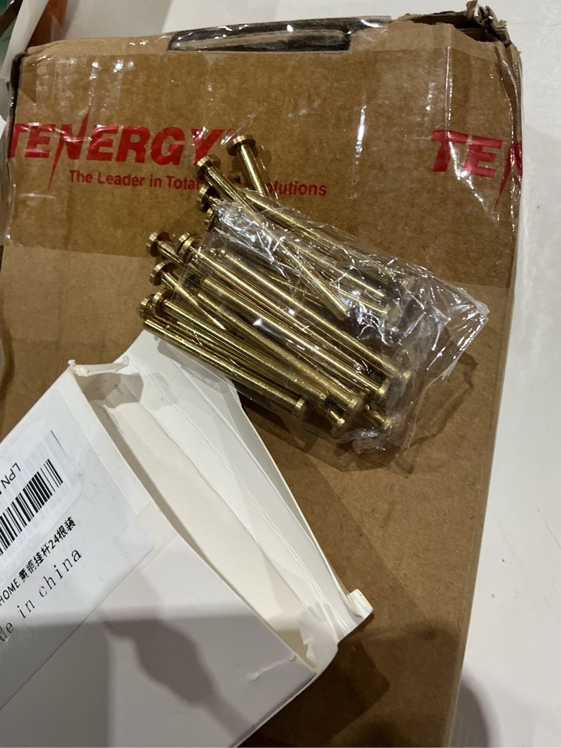 Condition photo showing Good Condition for incomplete dedicated pegboard hooks, 24pcs exclusive brass pegs fittings for peg board, more choice to diy 24pegs
