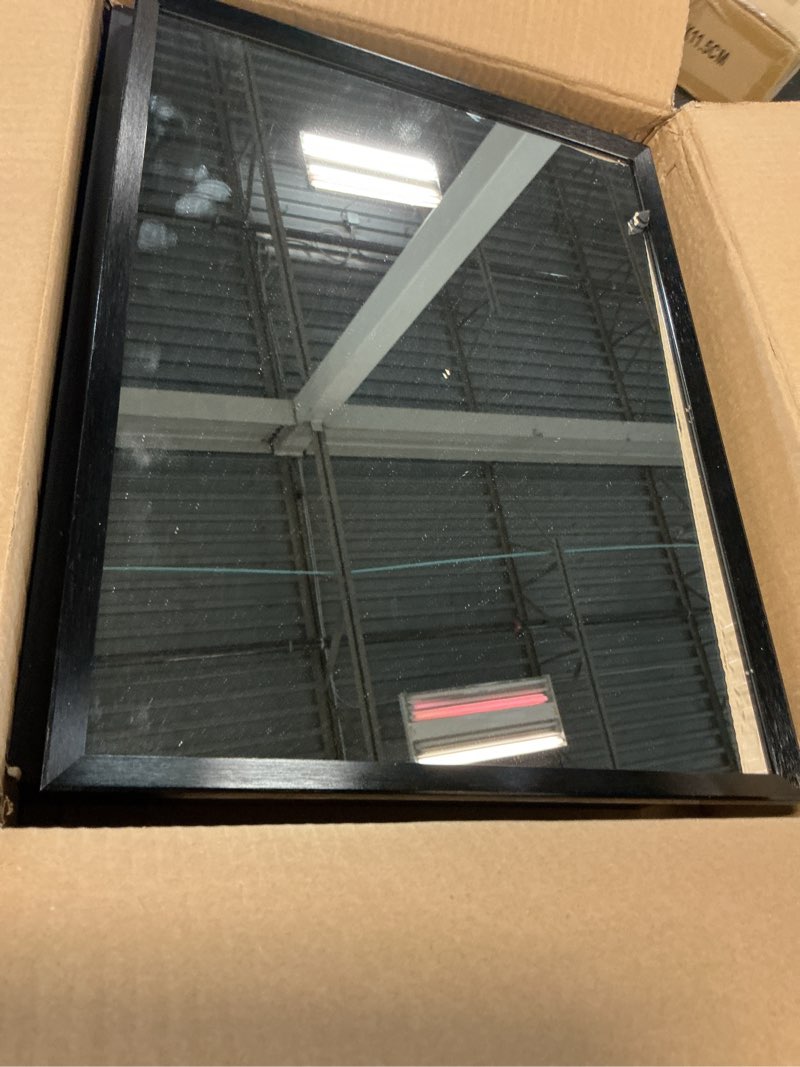 Condition photo showing Good Condition for tokeshimi 14 x 18 recessed medicine cabinet, assembly required, black bathroom medicine cabinet with mirror, stepless adjustable shelves, tempered glass, beveled aluminum frame black 14x18 in