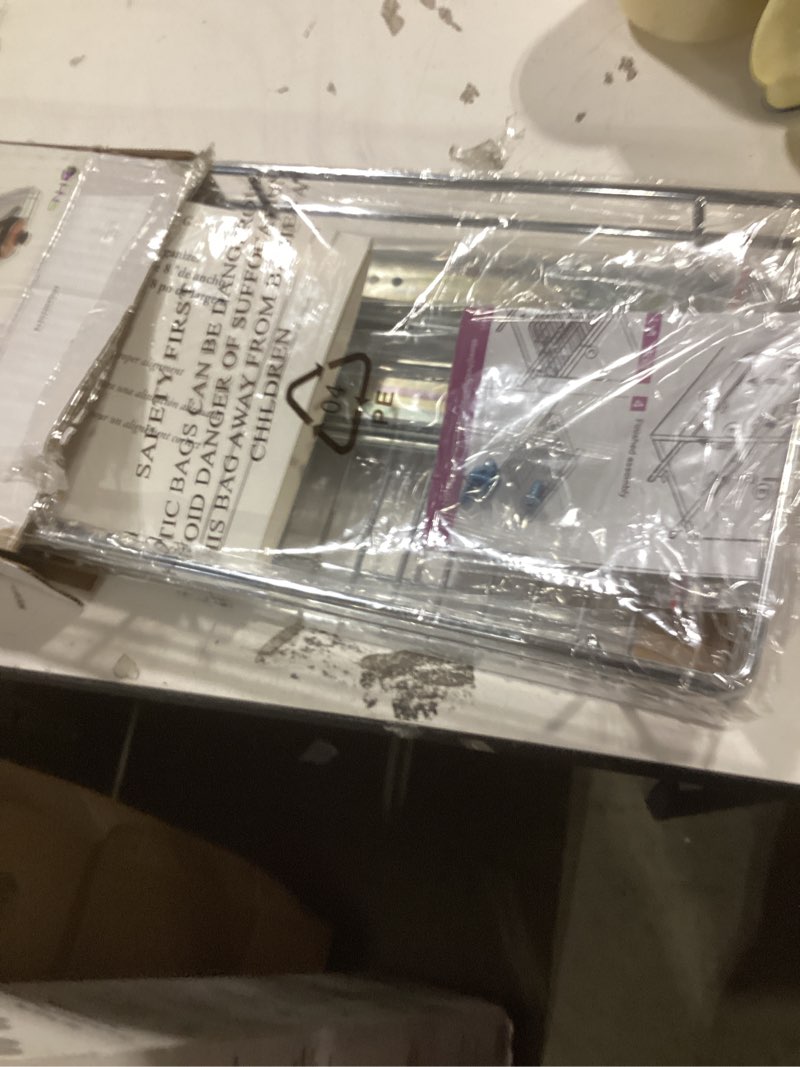 Condition photo showing Good Condition for holdn’ storage pull out cabinet organizer, heavy duty caddy w/lifetime limited warranty - 8”w x 21”d - requires at least 9-1/4” cabinet opening, steel metal cabinet drawers slide out, chrome 8"w x 21"d
