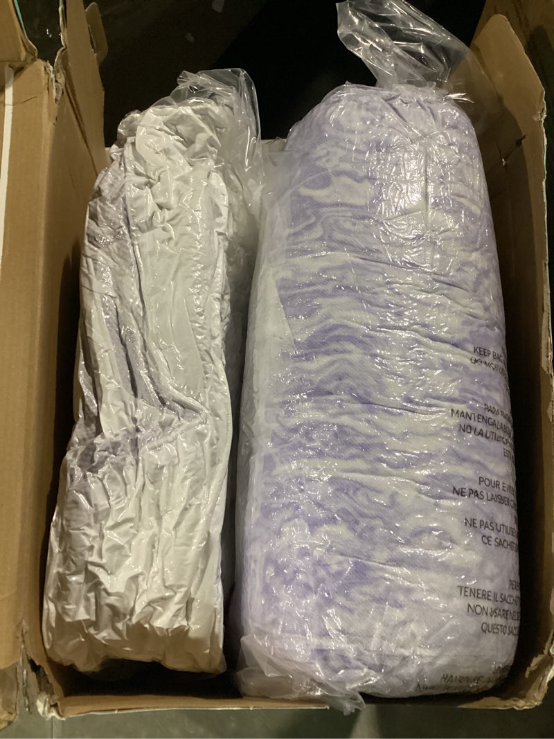 Condition photo showing New/Like New for dual layer 4 inch memory foam mattress topper queen - 2 inch gel memory foam and 2 inch pillow top mattress pad, 7-zone egg crate queen size mattress topper (white) white queen