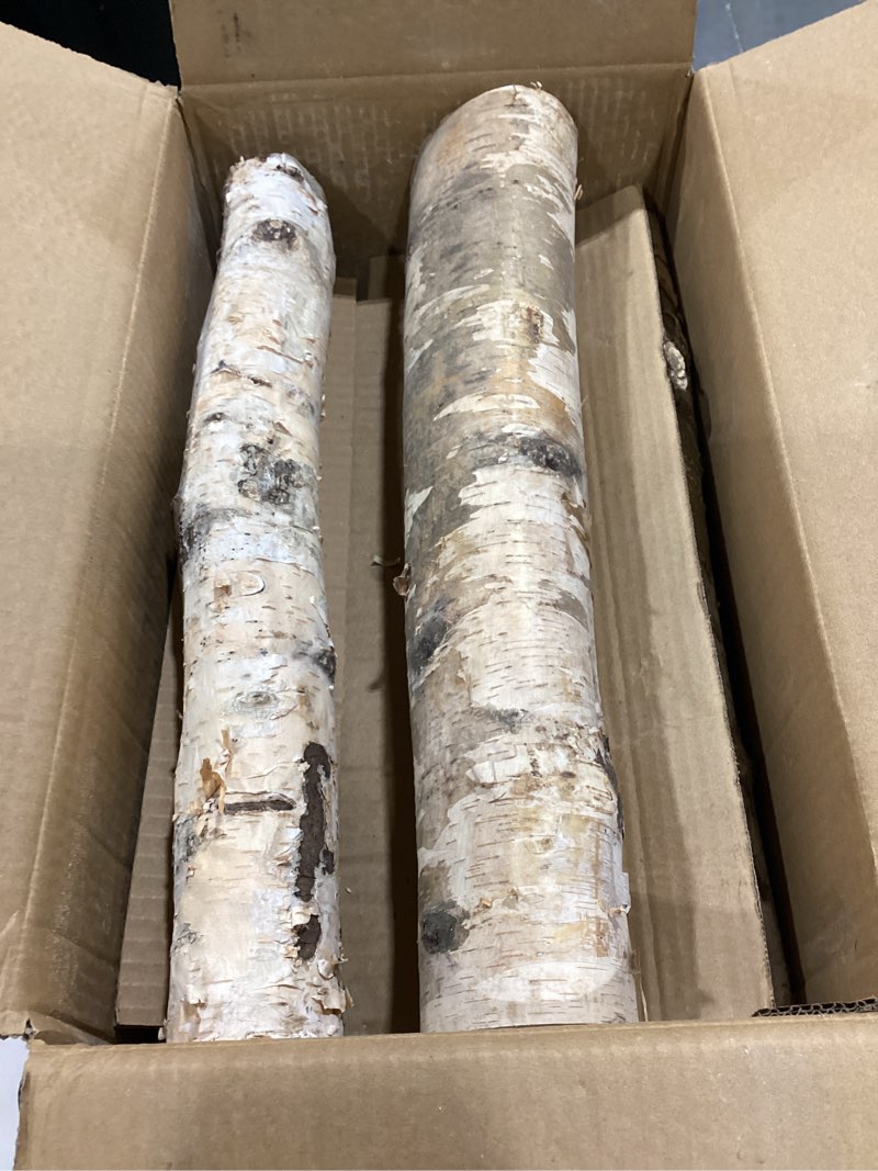 Condition photo showing Good Condition for 6 pack birch logs decorative birch branches natural birch log for decoration,crafts,diy, fireplace decor firewood(birch logs:2.3"-3.2" dia. x 16.5" length) 6 pcs(2.3-3.2inch)