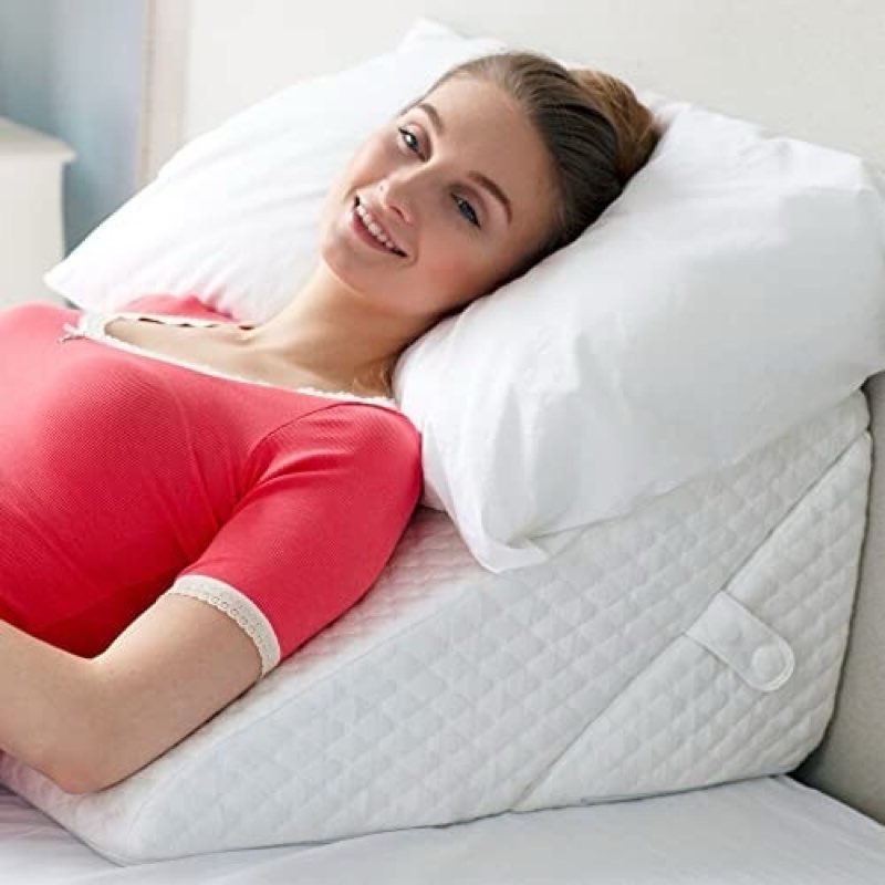 bekweim adjustable memory foam bed wedge pillow 7-in-1 incline body positioner