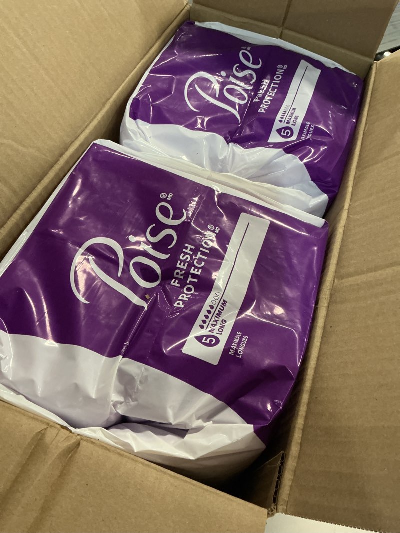 Condition photo showing New/Like New for Poise Incontinence Pads & Postpartum Incontinence Pads, 5 Drop Maximum Absorbency, Long Length, 120 Count (2 Packs of 60), Packaging May Vary