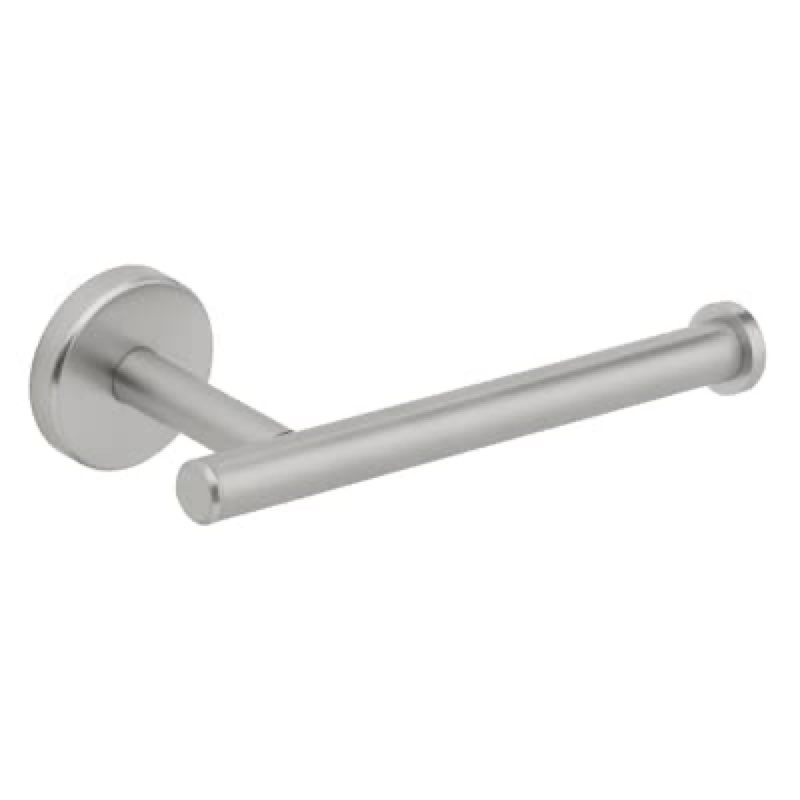 allen + roth harlow brushed nickel wall mount single post toilet paper holder 1 -rolls