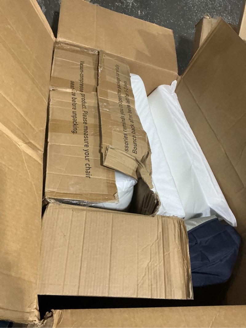 Condition photo showing Good Condition for aaaaacessories outdoor deep seat cushions, waterproof, fade-resistant patio furniture replacement cushions, 25.5" x 25.5" x 5" + 25.5" x 13.5", set of 4, navy blue navy blue 25.5"x25.5"x5" / 25.5"x13.5"