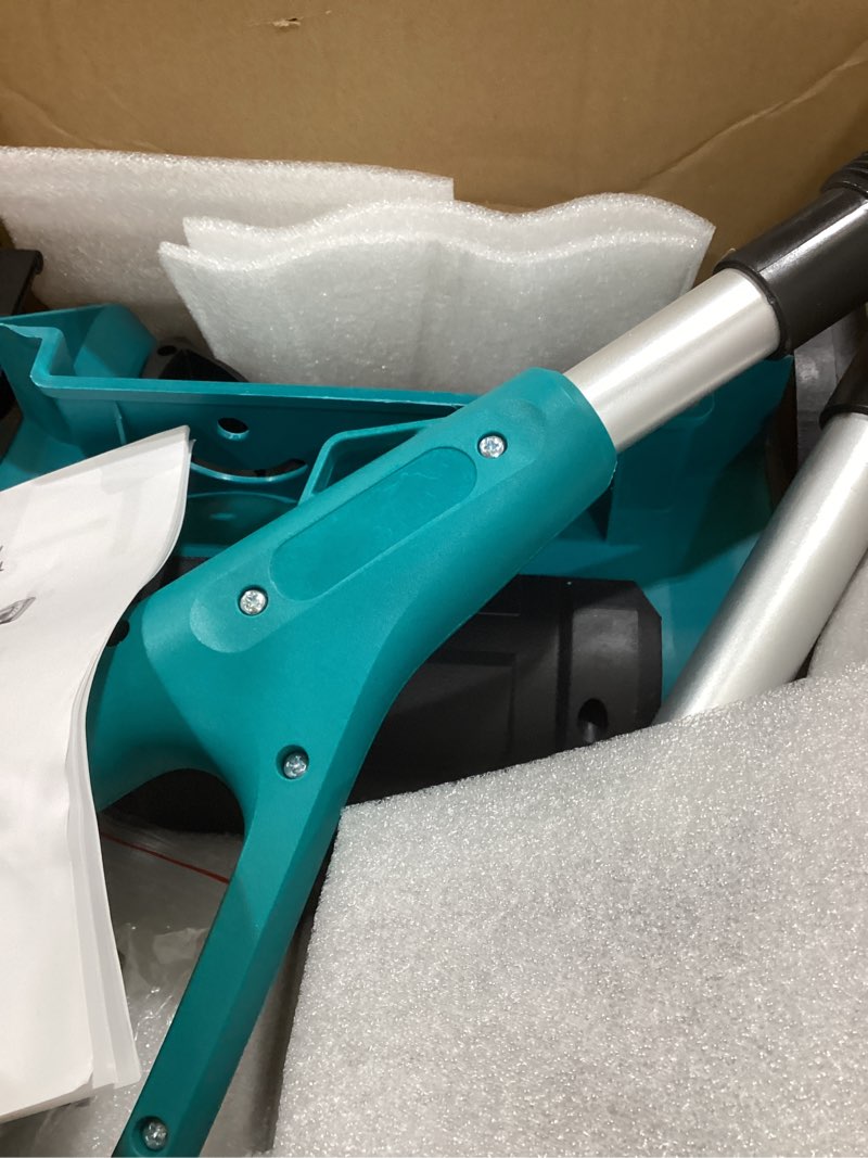 Condition photo showing As Is for Cordless Snow Shovel 12in Width, Electric Brushless Foldable Snow Blower for Makita 18V Battery with Adjustable Direction & Telescopic Pole, Snow Remover for Patio Deck Driveway (No Battery)