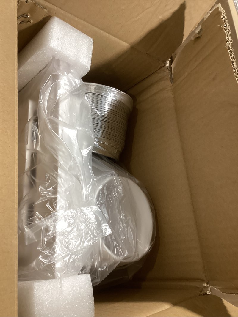 Condition photo showing Good Condition for Bathroom Exhaust Fan with Light, 120 CFM Quiet Ventilation Fan with 6200K 12W LED Light 1.0 Sones Low Noise, 4 Inch Duct Quiet Square Ceiling Mount Vent Fan for Shower, Bathroom, Office, Home White 10 inch