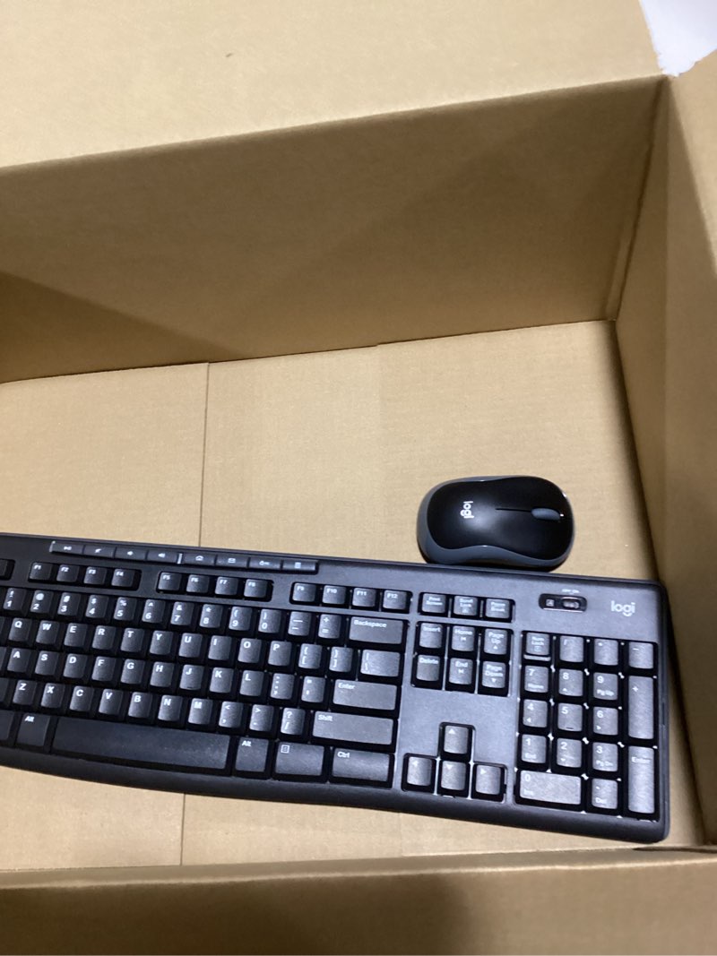 Condition photo showing Good Condition for logitech mk270 wireless keyboard and mouse combo for windows, 2.4 ghz wireless, compact mouse, 8 multimedia and shortcut keys, 2-year battery life, for pc, laptop - black