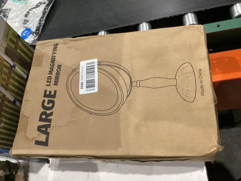 Condition photo showing New/Like New for 30x Magnifying Mirror, Lighted Makeup Mirror with 3 Colors Modes & Adjustable Brightness, 360° Rotation Double Side, Large Magnifying Vanity Mirror, Gifts for Women