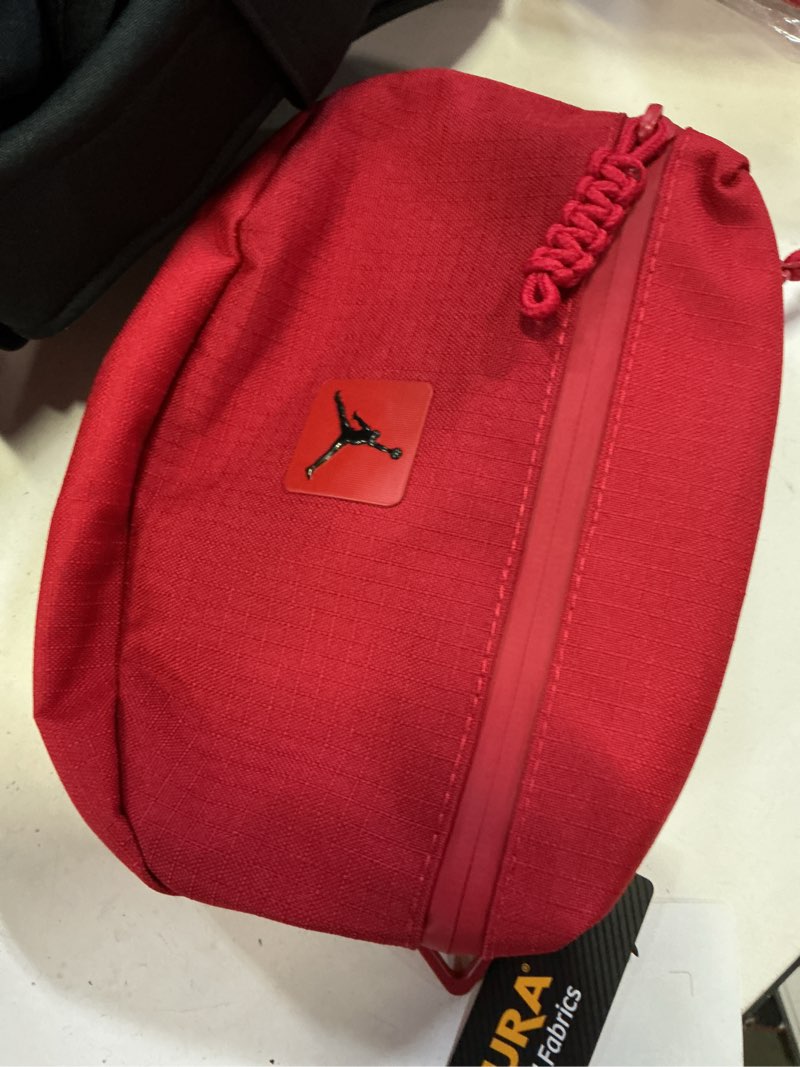 Condition photo showing New/Like New for nike air jordan cordura franchise (2l) cross body bag gym red ma0901-r78
