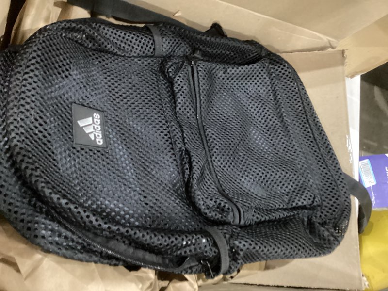 Condition photo showing Good Condition for SIMILAR TO NOT EXACT Hermosa Mesh Backpack, see-through transparent festival beach book bag One Size Black/White/2.0