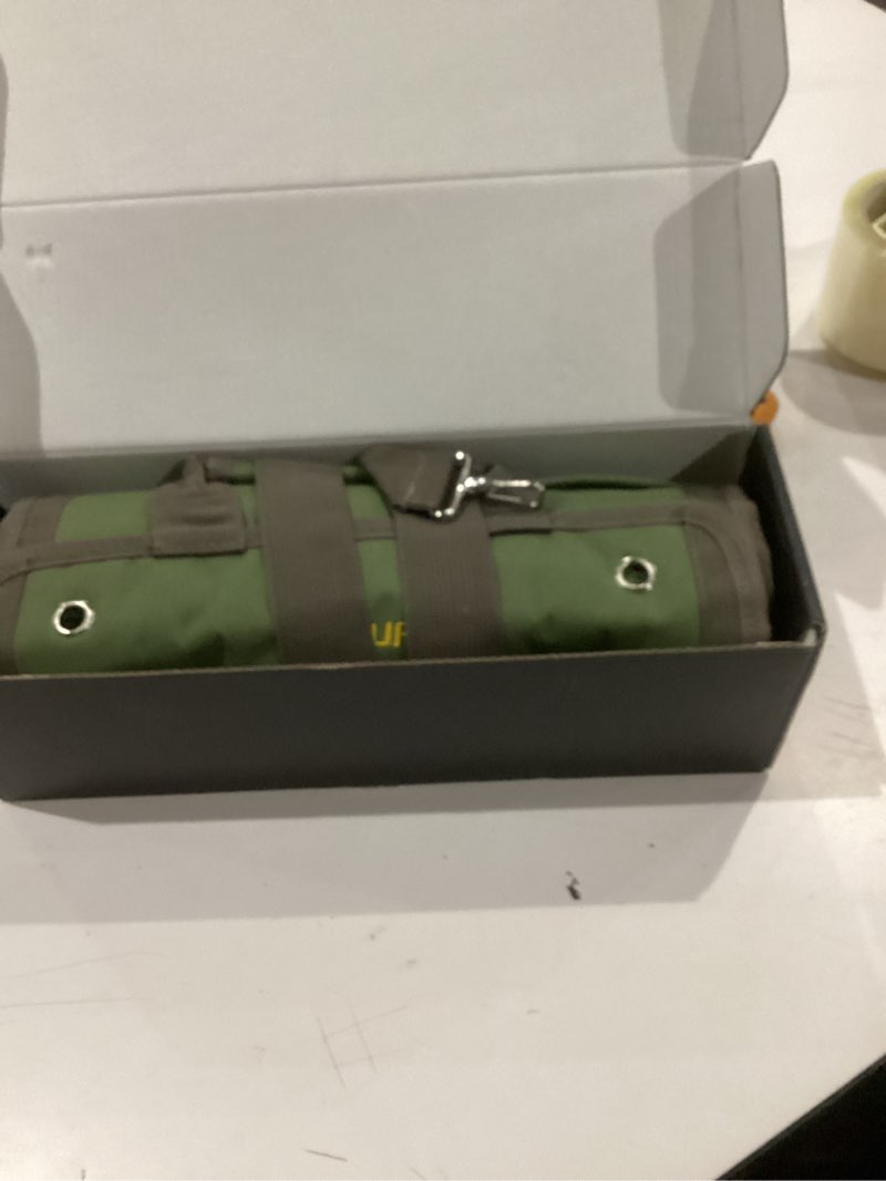 Condition photo showing Good Condition for Tool Bag Roll Up, UUP Heavy Duty Portable Soft Tool Storage, Foldable Empty Rollup Organizer with Small Pockets, Official Rollable Toolbag, Valentines Day Gifts for Him Dad Men Mechanic Welding, Green