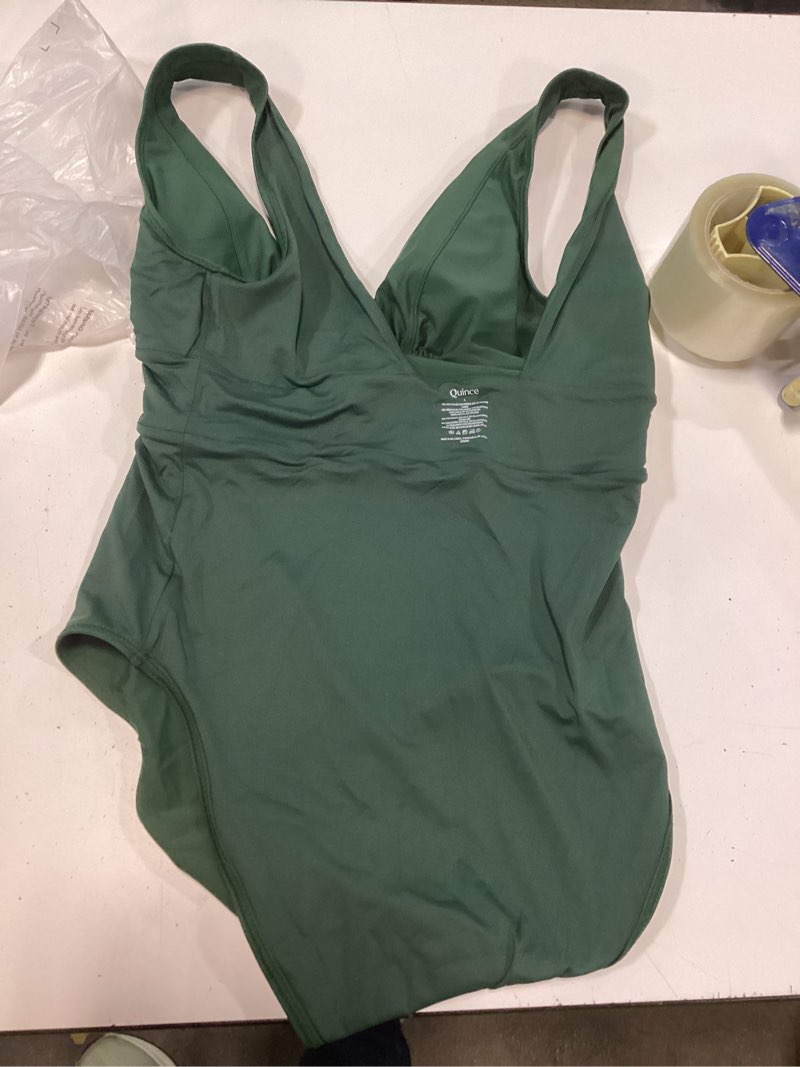 Condition photo showing Good Condition for italian plunge one-piece swimsuit large green