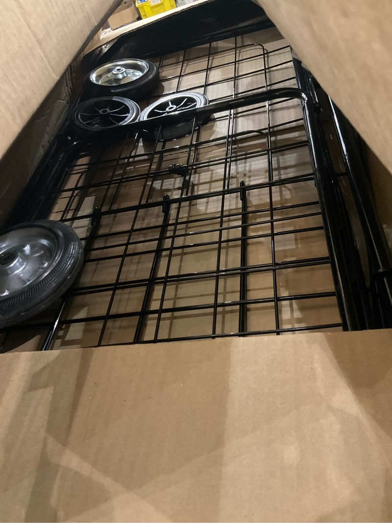 Foldable Shopping Utility Cart with Rolling Wheels Collapsible Durable Grocery Utility Cart for Easy