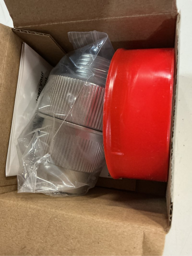 Condition photo showing Good Condition for upgraded 85470 washing machine water filter, micron sediment inline filter with aluminum alloy leak-resistant filter head, includes replacement filter, fits most standard washers