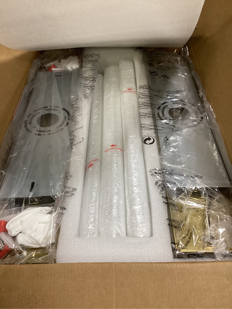 Condition photo showing Good Condition for fdpby gold wall sconces set of two with crystal glass strip bathroom sconces 2 light e12 base modern wall lights for bedroom living room hallway wall light fixtures