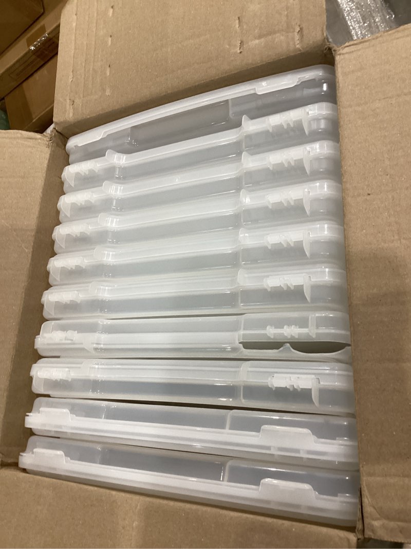 iris usa board game storage craft organizer box with snap-tight latch lid, 10-pack portable plastic 