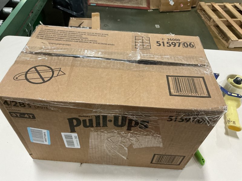 Condition photo showing New/Like New for Pull-Ups Boys' Potty Training Pants, Size 3T-4T Training Underwear (32-40 lbs), 112 Count (4 Packs of 28), Packaging May Vary 3T-4T 112