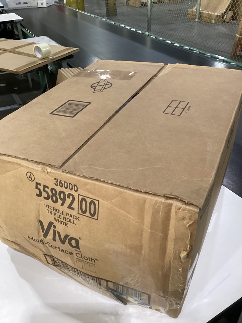 Condition photo showing New/Like New for Viva Multi-Surface Cloth Paper Towels, 12 Triple Rolls, 165 Sheets Per Roll (2 Packs of 6) White 165 Sheets (Pack of 12)