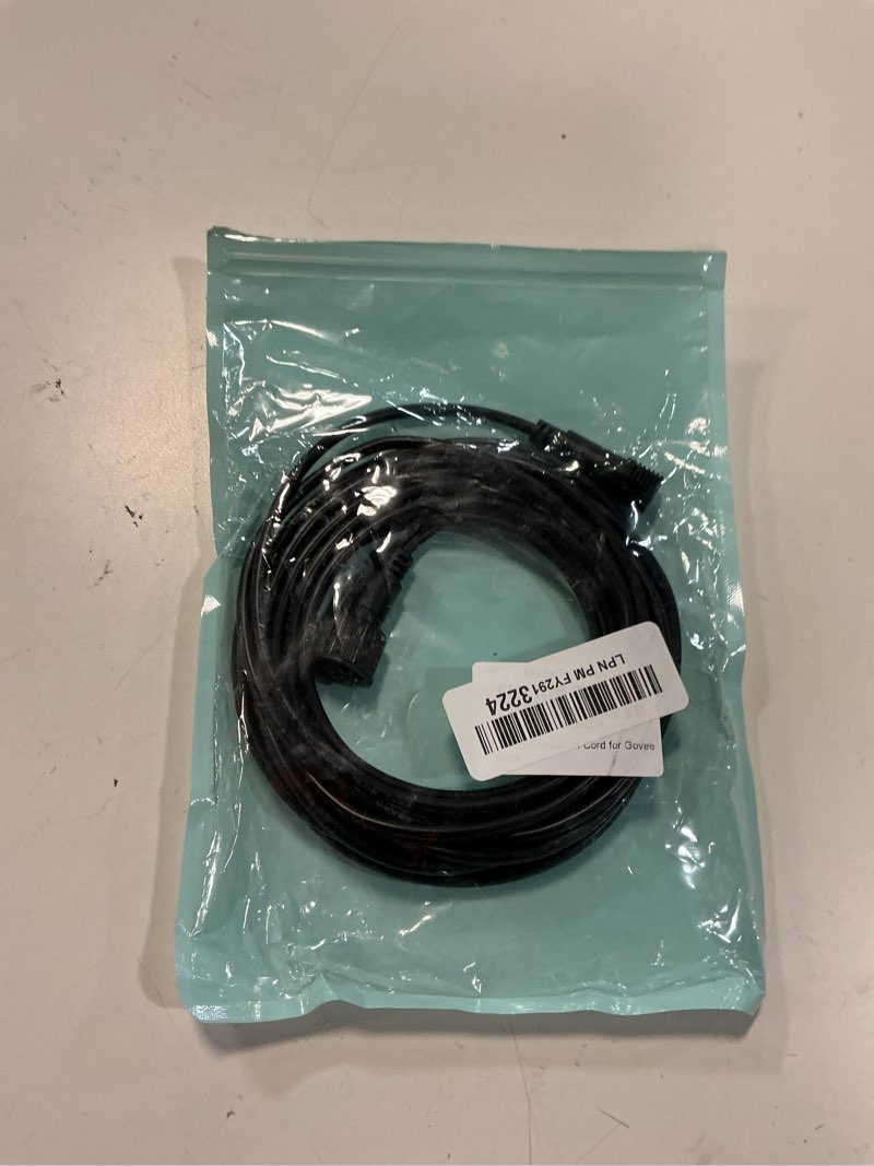 Condition photo showing As Is for 16ft extension cable for govee outdoor spot lights, ip67 waterproof extension cord compatible with govee ??h7094 ?h7093, h7066 h7065, 4-pin replacement cable for patio, backyard, balcony
